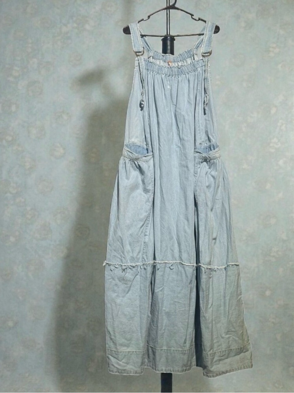 Free People Machu Denim Midi Barrel Dress - Picture 3 of 4